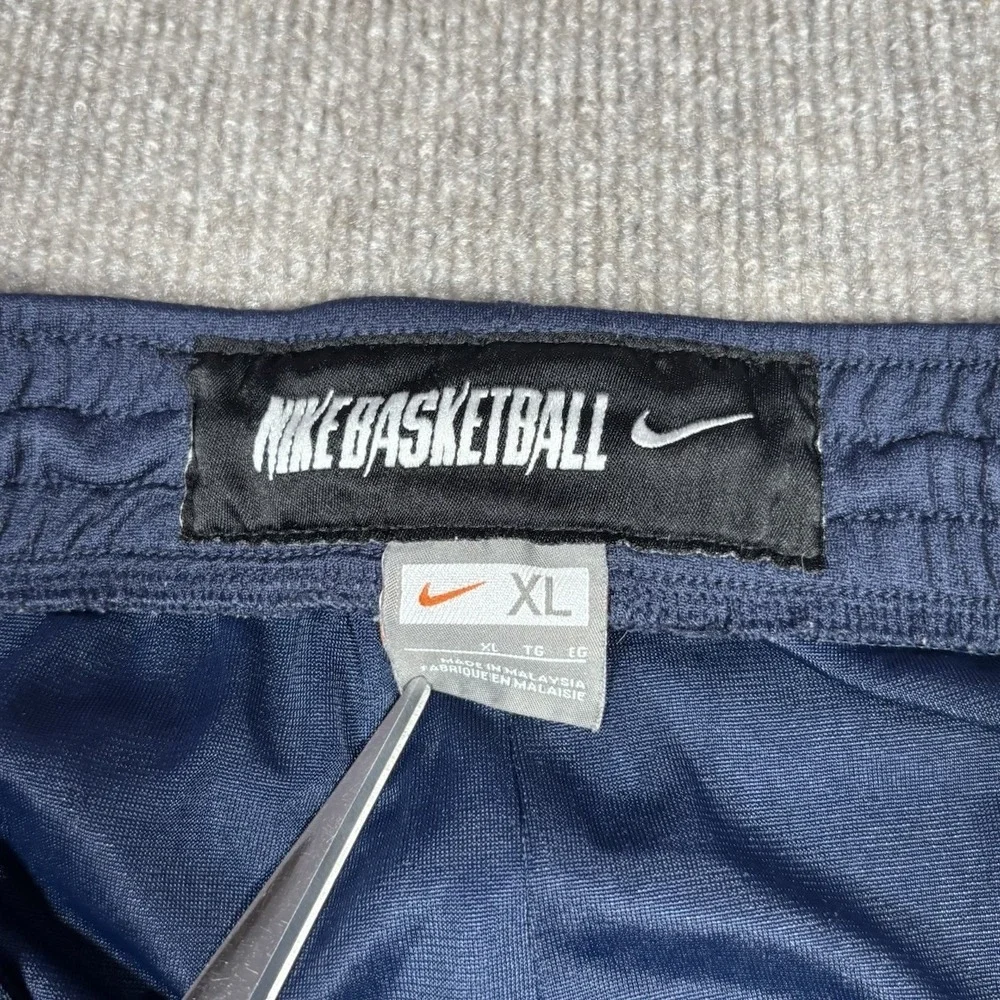 Vintage Nike Track Pants Mens XL Blue‎ Striped Straight Leg Baggy Basketball Y2K